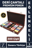 Premium Kilit Sistemli Blackjack Texas Holdem Casino Çift Desteli 300 Çipli Suni Deri Çantalı POKER - 1