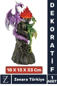 Premium Dayanıklı Kaliteli Çok Şık Dekoratif Hediyelik Özel Gün Biblo Koleksiyon POLYESTER DRAGON - 1