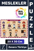 Premium Eğlenceli Eğitici Görsel Algı Problem Çözme Becerisi Çocuk Bul Tak PUZZLE MESLEKLER thumbnail 1