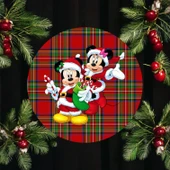 Minnie ve Mickey Yılbaşı, Christmas 2 Adet Kış Supla, Kumaş - İçi Ahşaplı Supla thumbnail 1