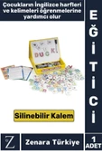 Eğitici Koordinasyon Harf Kelime Dil Öğreten Silinebilir Kalemli Eğlenceli MANYETİK TABLET İNGİLİZCE thumbnail 1