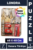 Premium Eğlenceli Eğitici Görsel Algı Problem Çözme Becerisi PUZZLE 1000 Parça LONDRA - 1