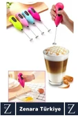 Ergonomik Çelik Uç Soğuk Kahve Süt Köpürtücü Sos Krema Mama Yumurta Çırpıcı Pilli Pratik Mini Mikser - 4