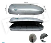 YMTRADE Araç Üstü Port,Tabut Bagaj Gri 450 LT - 1