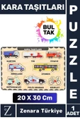 Premium Eğlenceli Eğitici Görsel Algı Problem Çözme Becerisi Çocuk Bul Tak PUZZLE KARA TAŞITLARI - 1