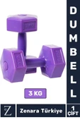 Premium Yüksek Kalite Sert Plastik Egzersiz Pilates Isınma Ev Hafif Ağırlık Antrenman 2X3 Kg Dambıl - 1