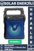 Premium Kompakt Yüksek Ses Güçlü Bass Fenerli Kamp Piknik USB/Solar Enerjili Bluetooth Hoparlör - 1