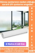 Premium İz Bırakmaz İç Göstermez Gizlilik Ofis Salon Banyo UV Koruyucu Buzlu Cam Film 2Metre X 60 Cm - 1