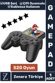 Çift Oyunculu USB Şarj Mini Uyumlu  El Atarisi Street Fighter Super Mario 520 Nostalji Oyun Gamepad thumbnail 1