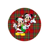 Minnie ve Mickey Yılbaşı, Christmas 2 Adet Kış Supla, Kumaş - İçi Ahşaplı Supla thumbnail 2