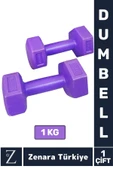 Premium Yüksek Kalite Sert Plastik Egzersiz Pilates Isınma Ev Hafif Ağırlık Antrenman 2X1 Kg Dambıl - 1