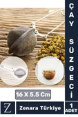 Ergonomik Saplı Çelik İnce Delikli Geniş Kulplu Aromatik Bitki Çayı Demleme Süzgeci - 1