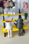 Çay Seti Demlik ve Bardak Dekoratif Figür Seti + 2 Adet Şeker Dahil - 5