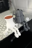 Çay Seti Demlik ve Bardak Dekoratif Figür Seti + 2 Adet Şeker Dahil - 1