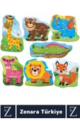 Çocuk Eğitici Koordinasyon Hayvanları Tanıma Zeka Geliştirici Eğlenceli MY BEST PUZZLE-HAYVANLAR thumbnail 2