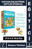 Çocuk Eğitici Zeka Geliştirici Görsel Algı Problem Çözme 2 in 1 HAYVANLAR Eşleştirme-ÇİFTLİK Puzzle thumbnail 1