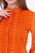 Dantel Detaylı İkili Takım 4712-Oranj - 5