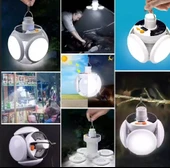 Zhltools 5 Ledli 3 Farklı Işık Modlu Açılıp Kapanabilir Led Kanatlı Güneş Enerjili Solar Aydınlatma Asılabilir Kamp Feneri - 4