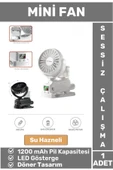 Su Hazneli Dijital Göstergeli Döner Başlıklı Sessiz Çalışma Masaüstü Ev Ofis Mini Vantilatör FAN - 1