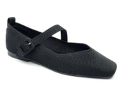 Feles Küt Burun Kemer Detaylı Kadın Babet Ayakkabı thumbnail 3