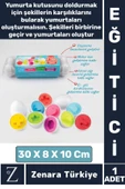 Çocuk Eğitici Düşünme Görsel Algı Eşleştirme Becerisi Geometrik Şekiller YUMURTA EŞLEME Oyunu 12'li thumbnail 1