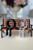 Jant Ve Lastik Şeklinde Biblo 2 Adet – Oturan Jant 4,9×8,9 Cm Ve Lastik 5×8,9 Cm Masaüstü Süs - 2