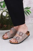 Fort 8731 Anatomik Rahat Taban Taşlı Çift Tokalı Şık Kadın Terlik thumbnail 6