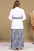 Leopar Desenli Ceketli Üçlü Takım 4715-Beyaz - 9
