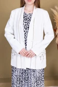 Leopar Desenli Ceketli Üçlü Takım 4715-Beyaz - 5