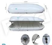 YMTRADE Araç Üstü Port,Tabut Bagaj Beyaz 450 LT - 1