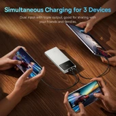 Baseus Star-Lord Overseas Edition 22.5W 10.000 mAh Dijital Ekranlı Powerbank Beyaz thumbnail 4