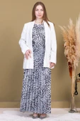 Leopar Desenli Ceketli Üçlü Takım 4715-Beyaz - 3