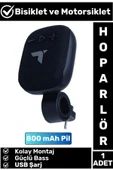 Premium Kompakt Kolay Montaj Güçlü Bass USB Şarjlı Bluetoothlu Motorsiklet Bisiklet Hoparlörü - 1