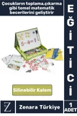 Eğlenceli Matematik Rakam Sayı Öğretici Silinebilir Yazı Kalemli Öğretici MANYETİK TABLET MATEMATİK thumbnail 1