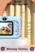 Premium 1080p HD Video Kayıt Ön Arka Çekim Filtre 5 Oyun Mini Çocuk Kamera Dijital Fotoğraf Makinesi - 4