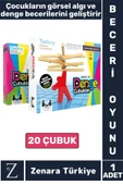 Eğitici El Göz Koordinasyonu Denge Görsel Algı Geliştirici Eğlenceli Çocuk Oyun DENGE ÇUBUKLARI - 1