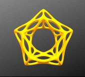 Byr organik beşgen kolye (Plastik Aparattır!!!) 3D thumbnail 1