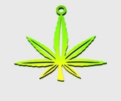 Byr Esrar Pot Yaprak Kolye (Plastik Aparattır!!!) 3D thumbnail 1