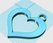 Byr Yüzen Kalp Kolye (Plastik Aparattır!!!) 3D - 1