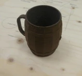 Byr Büyük namlu/fıçı şeklindeki kupa - 32 oz (neredeyse 1 litre) kapasite (Plastik Aparattır!!!) 3D - 3