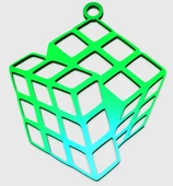 Byr Rubik Küp Kolye (Plastik Aparattır!!!) 3D - 2