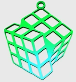 Byr Rubik Küp Kolye (Plastik Aparattır!!!) 3D - 1