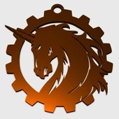 Byr Tek Boynuzlu At Kolye (Plastik Aparattır!!!) 3D thumbnail 1