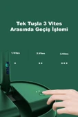 Ultra Sessiz 3 Kademeli Hafif Kablosuz 1200mAh Pervane Taşınabilir Usb Şarjlı Masa El Fan Vantilatör - 2