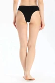 Yeni Sezon Toparlayıcı Şekillendirici Zarif Siyah Şık Kadın Brazilian Slip Külot İç Çamaşırı - 3