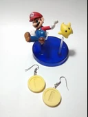 Byr Küpe veya kolye için Mario Bros Coin (Plastik Aparattır!!!) 3D - 4