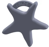 Byr Chloe denizyıldızı kolye cazibesi (Plastik Aparattır!!!) 3D thumbnail 2