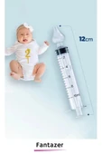 Premium Silikon Uçlu 10ml Kapasiteli 12 cm Uzunluk 2'li Bebek Burun Temizleme Şırıngası Aspiratörü - 2
