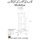 Melada Mobilya Gürgen Çift Tepeli Dilsiz Uşak Cilalı Ceviz - 8