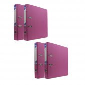 Büro Klasör Pembe Dar Noki Pembe Büro Klasörü Halkalı 4 Adet - 1